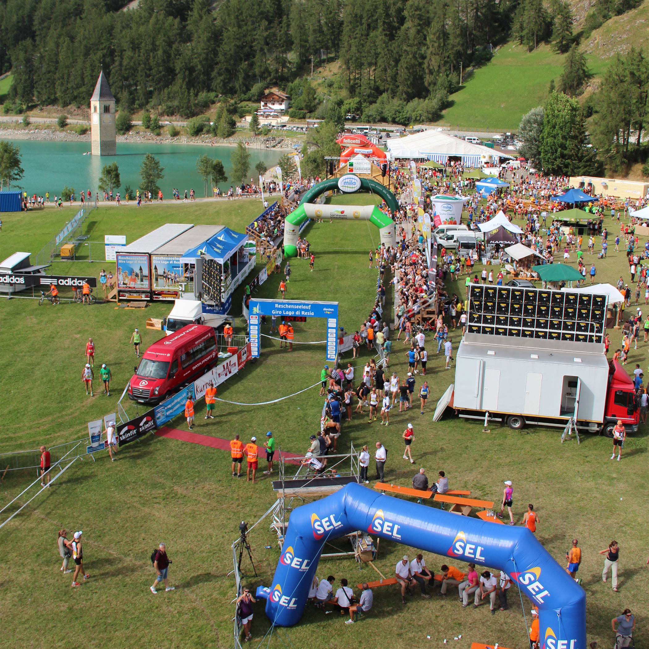 Start and finish area